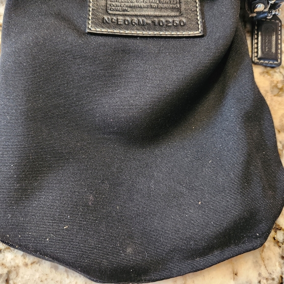 Coach Purse Crossbody bag, Black Canvas, Leather, signature C monogram, EUC - Picture 10 of 11